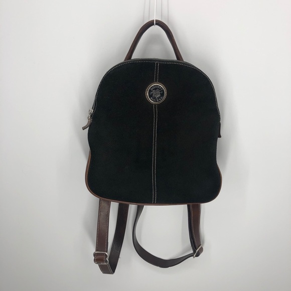 black suede mini backpack